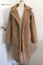 Load image into Gallery viewer, 2019 new teddy coat faux fur long coat women lamb fur coat 10 color thick coat
