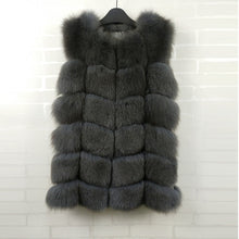 Load image into Gallery viewer, FURSARCAR Real Natural Fur Vest Women Fox Fur Coat 2019 New Luxury Female Fur Jacket Warm Thick Long Winter Fur Vest Waistcoat