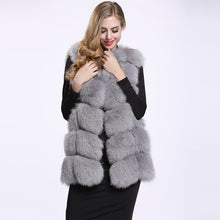 Load image into Gallery viewer, FURSARCAR Real Natural Fur Vest Women Fox Fur Coat 2019 New Luxury Female Fur Jacket Warm Thick Long Winter Fur Vest Waistcoat