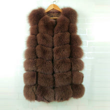 Load image into Gallery viewer, FURSARCAR Real Natural Fur Vest Women Fox Fur Coat 2019 New Luxury Female Fur Jacket Warm Thick Long Winter Fur Vest Waistcoat