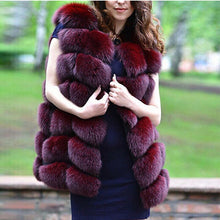 Load image into Gallery viewer, FURSARCAR Real Natural Fur Vest Women Fox Fur Coat 2019 New Luxury Female Fur Jacket Warm Thick Long Winter Fur Vest Waistcoat