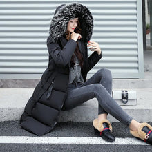 Load image into Gallery viewer, Winter jacket women high quality down coat female 2019 long slim solid color female Jackets zip fur collar women down Jacket