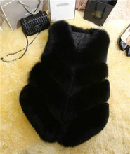 Load image into Gallery viewer, Faux Fur Winter Vest Women Soft Trouching Waist Coats Female Sleeveless Jacket For Ladies 2019 Fashion Fake Fur Outerwear Femme