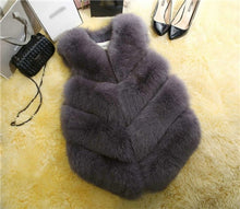 Load image into Gallery viewer, Faux Fur Winter Vest Women Soft Trouching Waist Coats Female Sleeveless Jacket For Ladies 2019 Fashion Fake Fur Outerwear Femme