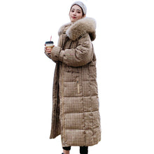 Load image into Gallery viewer, Korean Style 2019 Winter Jacket Women Hooded With Fur X-long Down Coat Thicken Warm Padded Parka High Quality