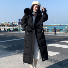 Load image into Gallery viewer, Korean Style 2019 Winter Jacket Women Hooded With Fur X-long Down Coat Thicken Warm Padded Parka High Quality