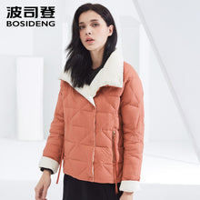 Load image into Gallery viewer, BOSIDENG new winter goose down jacket for women fashion down coat magnetic buckle big collar ultra light outerwear B80131110