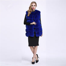 Load image into Gallery viewer, FURSARCAR Real Natural Fur Vest Women Fox Fur Coat 2019 New Luxury Female Fur Jacket Warm Thick Long Winter Fur Vest Waistcoat