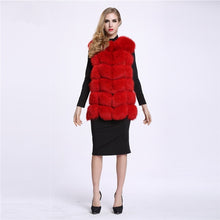 Load image into Gallery viewer, FURSARCAR Real Natural Fur Vest Women Fox Fur Coat 2019 New Luxury Female Fur Jacket Warm Thick Long Winter Fur Vest Waistcoat