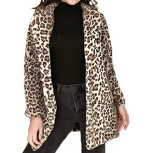Load image into Gallery viewer, Leopard Coats 2019 New Women High quality Faux Fur coat Luxury Winter Warm plush jacket Fashion artificial fur Women&#39;s  outwear