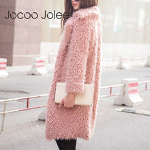 Load image into Gallery viewer, Jocoo Jolee Women Thicken Winter Jacket Women&#39;s Fashionable Coat Cardigan Fluffy Long Faux Fur Coat European Style outerwear
