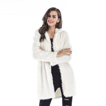 Load image into Gallery viewer, Jocoo Jolee Women Thicken Winter Jacket Women&#39;s Fashionable Coat Cardigan Fluffy Long Faux Fur Coat European Style outerwear
