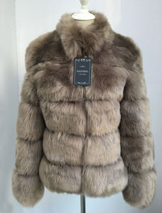 ZADORIN 2019 New Winter Coat Women Faux Fox Fur Coat Plus Size Women Stand Collar Long Sleeve Faux Fur Jacket Fur gilet fourrure