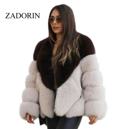 ZADORIN 2019 Winter NEW Warm Women Furry Soft Faux Fur Coat Harajuku Vintage Long Sleeve Plus size Fluffy Fur Jacket Streetwear