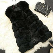 Load image into Gallery viewer, Faux Fur Sleeveless Vest Winter Thick Coats Women 2019 New Fashion Casual Jacket Warm Slim Fake Fox Outerwear Women Winter Vest