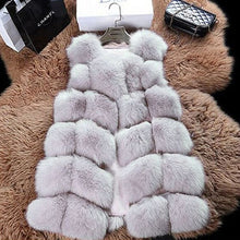 Load image into Gallery viewer, Faux Fur Sleeveless Vest Winter Thick Coats Women 2019 New Fashion Casual Jacket Warm Slim Fake Fox Outerwear Women Winter Vest