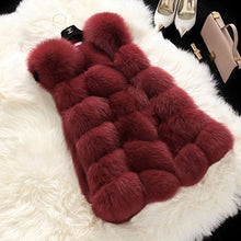 Load image into Gallery viewer, Faux Fur Sleeveless Vest Winter Thick Coats Women 2019 New Fashion Casual Jacket Warm Slim Fake Fox Outerwear Women Winter Vest