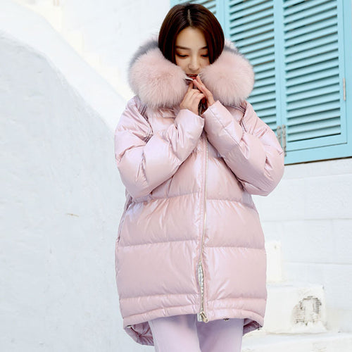 Big Natural Fox Fur 2019 Winter Jacket Women Real Fur Coat Female Long Down Parkas Duck Down Jacket Waterproof Hooded Warm Coats