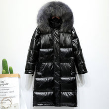 Load image into Gallery viewer, Women Down Jacket 2019 New Winter Coat big Real Fur Collar Women Long Paragraph Thickening Warm Hooded For Female Parka YRF14