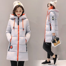 Load image into Gallery viewer, Parka Women 2019 New Winter Down jacket Women Coat Long Hooded Outwear Female Parka Thick Cotton Padded Female Basic Coats LU666