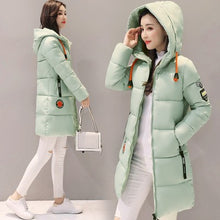 Load image into Gallery viewer, Parka Women 2019 New Winter Down jacket Women Coat Long Hooded Outwear Female Parka Thick Cotton Padded Female Basic Coats LU666