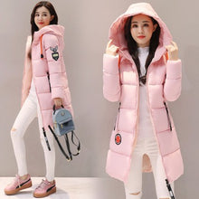 Load image into Gallery viewer, Parka Women 2019 New Winter Down jacket Women Coat Long Hooded Outwear Female Parka Thick Cotton Padded Female Basic Coats LU666