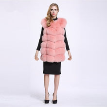 Load image into Gallery viewer, FURSARCAR Real Natural Fur Vest Women Fox Fur Coat 2019 New Luxury Female Fur Jacket Warm Thick Long Winter Fur Vest Waistcoat