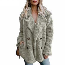 Load image into Gallery viewer, Fluffy Teddy Coat Women Winter Jackets 5XL Plus Size Overcoat Lapel Warm Hairy Jackets Female Coats Long Sleeve Chaqueta Mujer
