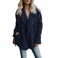 Load image into Gallery viewer, Fluffy Teddy Coat Women Winter Jackets 5XL Plus Size Overcoat Lapel Warm Hairy Jackets Female Coats Long Sleeve Chaqueta Mujer