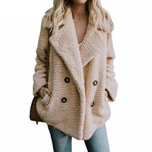 Load image into Gallery viewer, Fluffy Teddy Coat Women Winter Jackets 5XL Plus Size Overcoat Lapel Warm Hairy Jackets Female Coats Long Sleeve Chaqueta Mujer