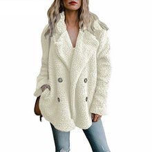 Load image into Gallery viewer, Fluffy Teddy Coat Women Winter Jackets 5XL Plus Size Overcoat Lapel Warm Hairy Jackets Female Coats Long Sleeve Chaqueta Mujer