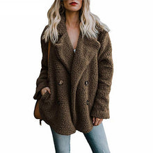 Load image into Gallery viewer, Fluffy Teddy Coat Women Winter Jackets 5XL Plus Size Overcoat Lapel Warm Hairy Jackets Female Coats Long Sleeve Chaqueta Mujer