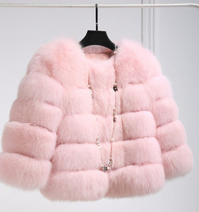 Women Faux Fur Coat Autumn Winter 2019 Fashion Casual Warm Coat Plus Size Faux Fox Fur Overcoat Jacket Female Long Sleeves