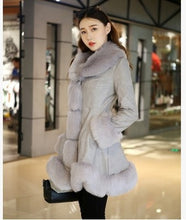 Load image into Gallery viewer, Hot Sale Winter Women&#39;s Faux Fur High Quality Faux Sheepskin Coats Keep Warm With Fur Fox Collars Slim Female Furs Plus Size
