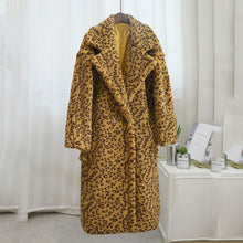 Load image into Gallery viewer, Luxury Fashion Leopard Long Teddy Bear Jackets Coats Women 2018 Winter Thick Warm Outerwear Brand Fashion Faux Fur Coat Female