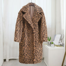 Load image into Gallery viewer, Luxury Fashion Leopard Long Teddy Bear Jackets Coats Women 2018 Winter Thick Warm Outerwear Brand Fashion Faux Fur Coat Female