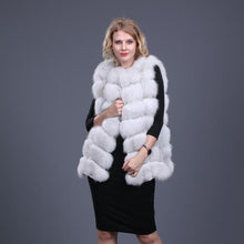 Load image into Gallery viewer, 2019 ladies new natural fox fur square vest real fur vest casual fashion European autumn and winter street style