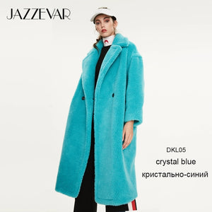 JAZZEVAR 2019 Winter new arrival fur coat women new fashion style teddy bear coat loose clothing long warm winter coat K9063