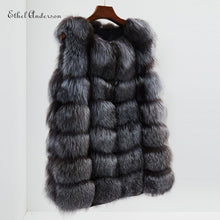 Load image into Gallery viewer, 100% Imported Finland Real Fox Fur Vest Natural Whole Fox Fur Vest Gilet Women Standard Covered Jackets Coat Plus Size 3XL