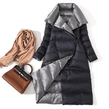 Load image into Gallery viewer, FTLZZ Ultra Light White Duck Down Jacket Women Winter Double Sided Slim Down Coat Single Breasted Warm Parkas Snow Outwear