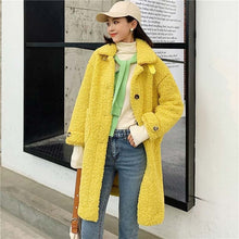 Load image into Gallery viewer, Women Faux Fur Coat 2019 Winter Warm Teddy Coat Fashion Long Parka Lamb Fur Jacket Ladies Outwear Coat