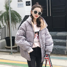 Load image into Gallery viewer, Winter jacket women 2019 new hooded women down coat fur collar zippers long women jacket female warm winter women down jacket