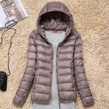 Load image into Gallery viewer, 7XL Cheap Ultra Light Down Winter Warm Hooded Feather Puffer Jacket For Girl Short Spring Autumn Coat Female Women Big Size Duck