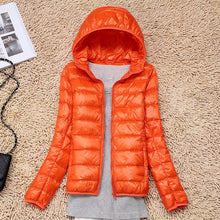 Load image into Gallery viewer, 7XL Cheap Ultra Light Down Winter Warm Hooded Feather Puffer Jacket For Girl Short Spring Autumn Coat Female Women Big Size Duck