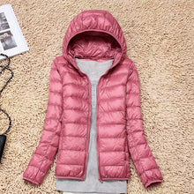 Load image into Gallery viewer, 7XL Cheap Ultra Light Down Winter Warm Hooded Feather Puffer Jacket For Girl Short Spring Autumn Coat Female Women Big Size Duck