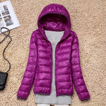 Load image into Gallery viewer, 7XL Cheap Ultra Light Down Winter Warm Hooded Feather Puffer Jacket For Girl Short Spring Autumn Coat Female Women Big Size Duck