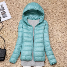 Load image into Gallery viewer, 7XL Cheap Ultra Light Down Winter Warm Hooded Feather Puffer Jacket For Girl Short Spring Autumn Coat Female Women Big Size Duck