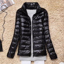 Load image into Gallery viewer, 7XL Cheap Ultra Light Down Winter Warm Hooded Feather Puffer Jacket For Girl Short Spring Autumn Coat Female Women Big Size Duck