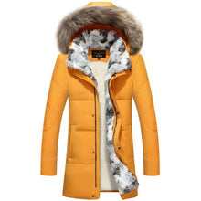 Load image into Gallery viewer, 5XL White Duck Down Jacket 2019 Women Winter Goose Feather Coat Long Raccoon Fur Parka Warm Rabbit Plus Size Outerwear WJM19