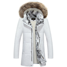 Load image into Gallery viewer, 5XL White Duck Down Jacket 2019 Women Winter Goose Feather Coat Long Raccoon Fur Parka Warm Rabbit Plus Size Outerwear WJM19